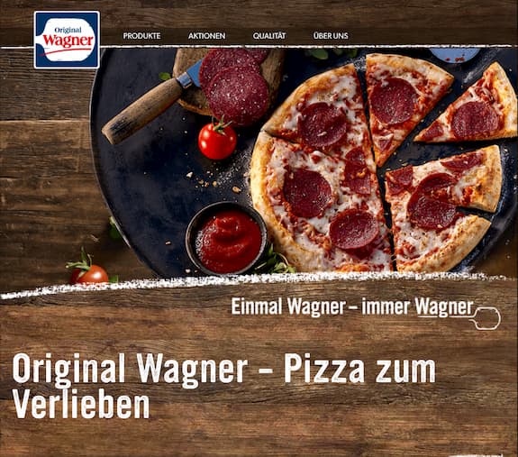 Screenshot of the Original Wagner website