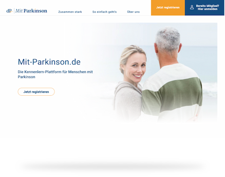 Screenshot of the Mit-Parkinson.de website