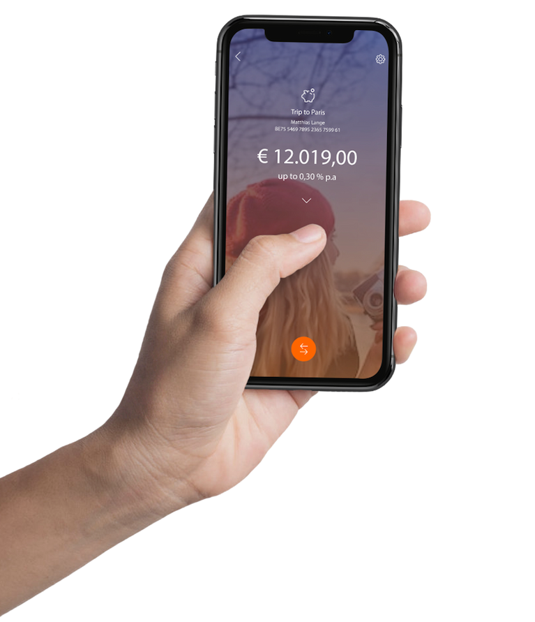 An image of a phone screen showing a function of the Rabo App