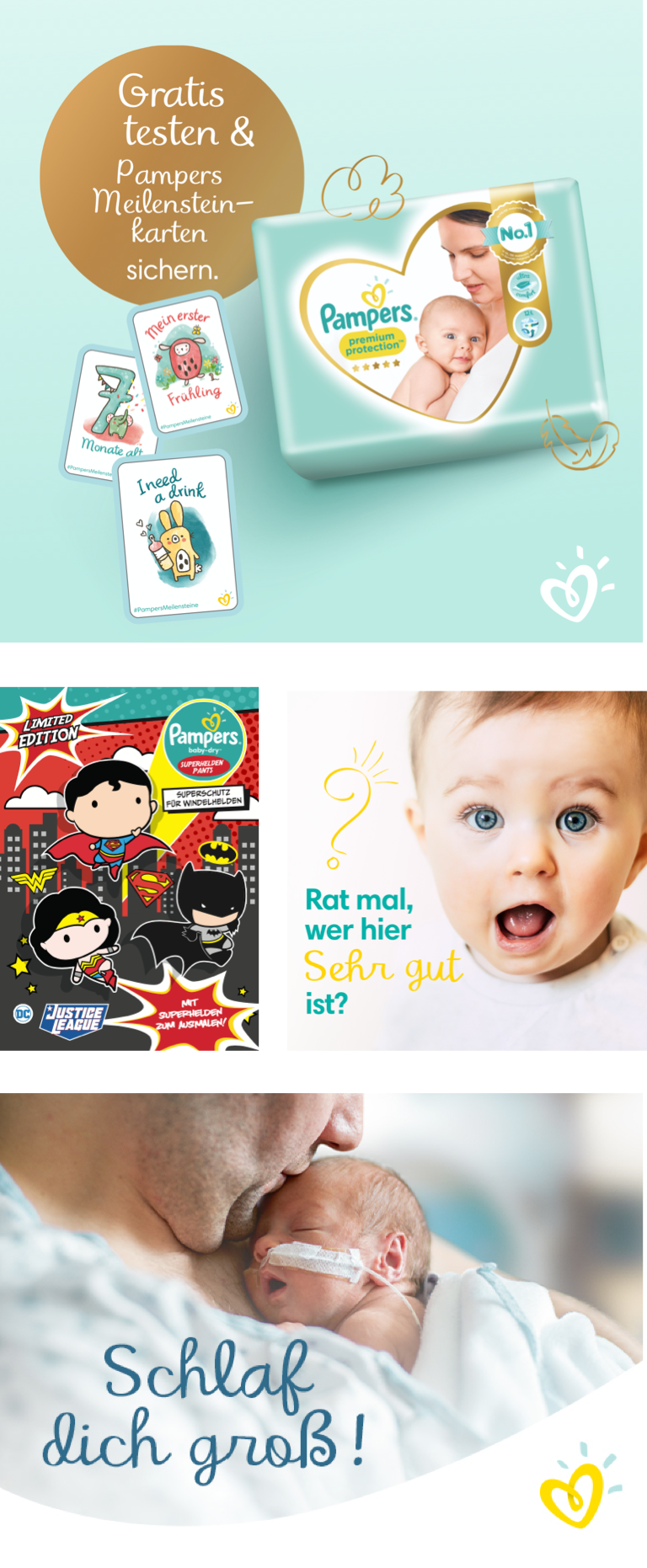 Advertising and mobile screen for Pampers 