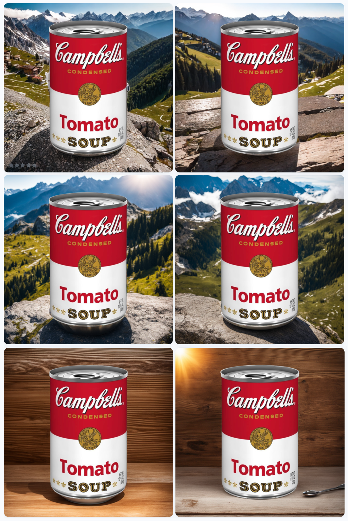 AI generated image of tomato soup