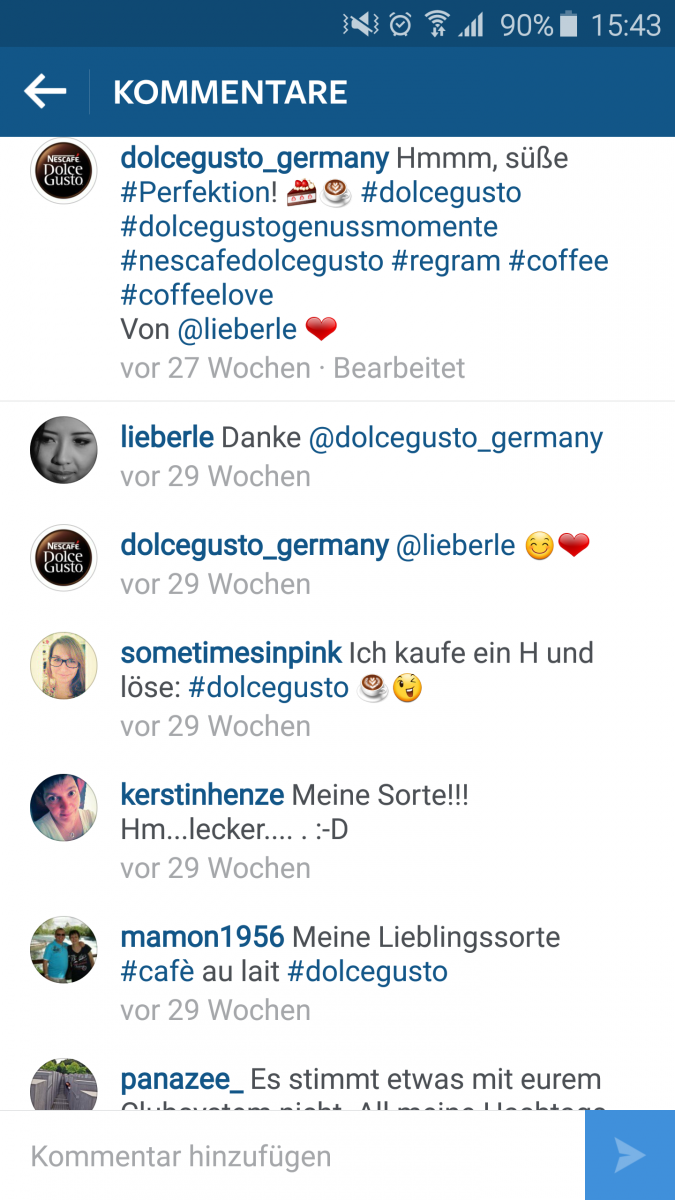 Kommentare süße instagram Instagram Sprüche