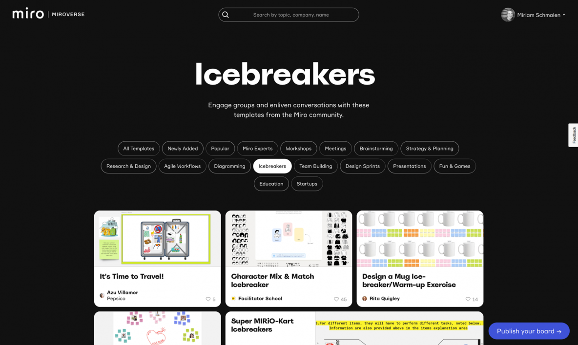 Character Mix & Match Icebreaker for Miro