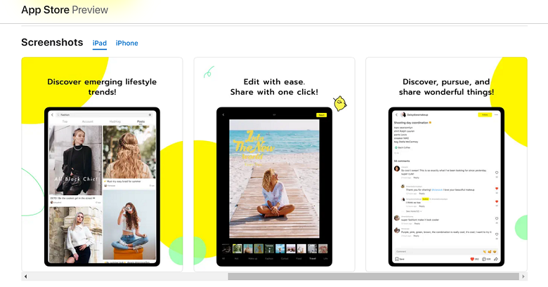 Apple and Google App Store Preview of Lemon8