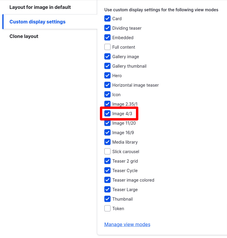 Custom Display Settings