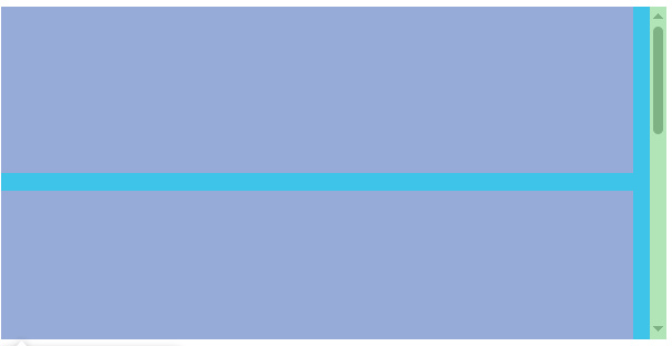 Container with right padding and negative right margin