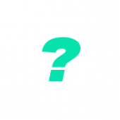 A green question mark